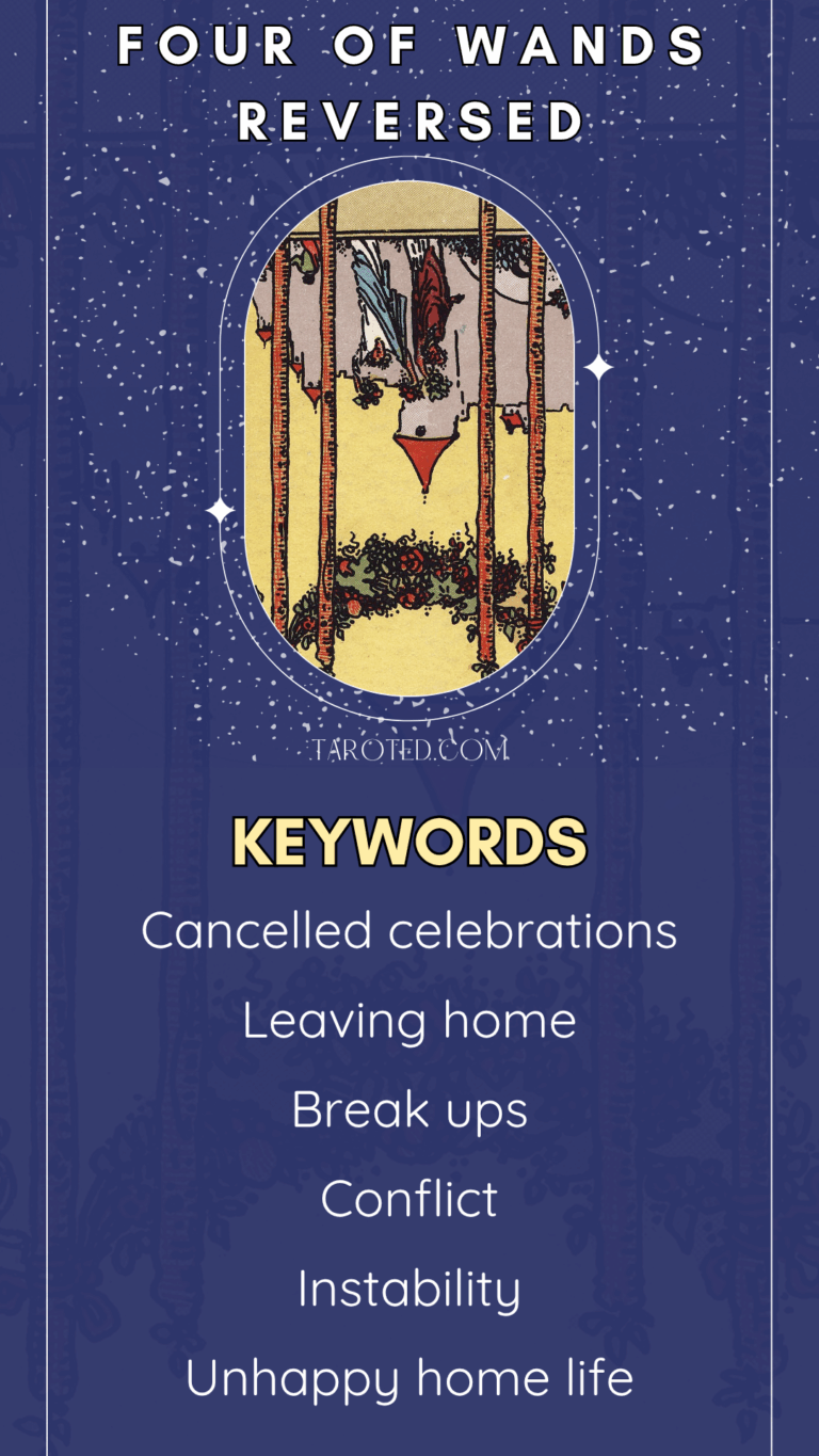 Four of Wands Reversed Tarot Card Meaning