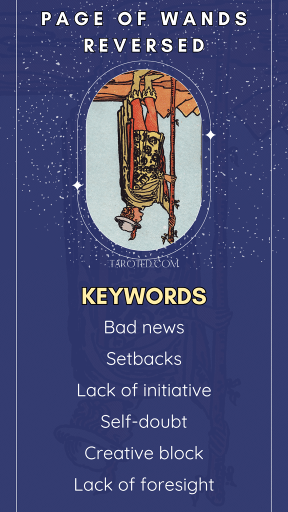 page-of-wands-reversed-tarot-card-meaning